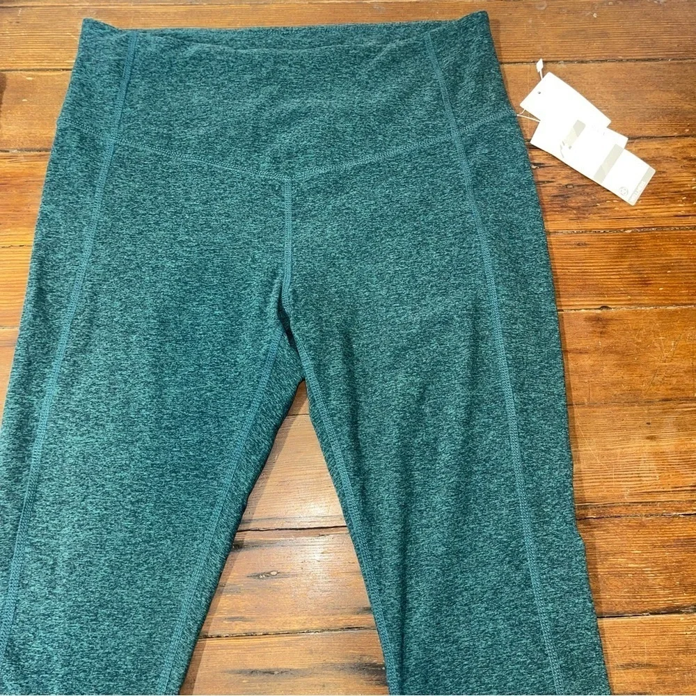 Zella Emerald Green teal titanic Leggings Capri large